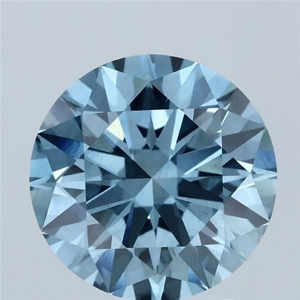 Round Fancy Vivid Blue Lab-grown Diamond 3ct VS2 loose diamond