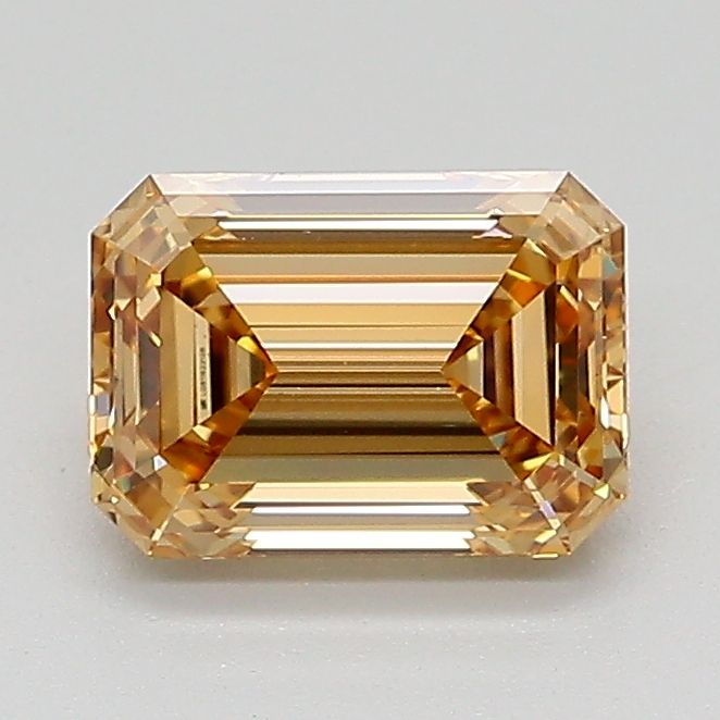 Emerald Fancy Light Yellowish Brown Lab-grown Diamond 1.1ct VVS2 loose diamond