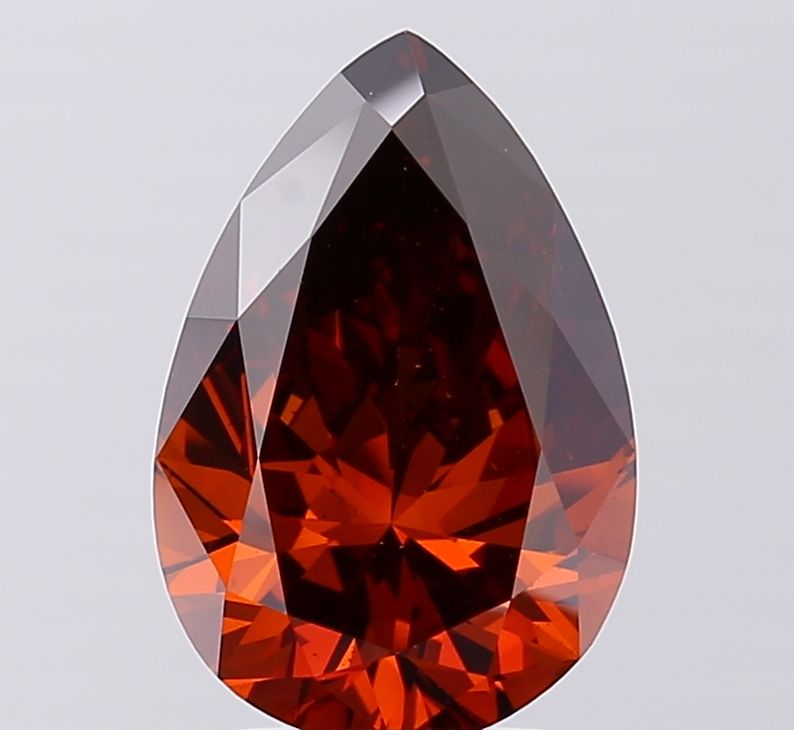 Pear Fancy Deep Brownish Orange Lab-grown Diamond 3.03ct VS2 loose diamond