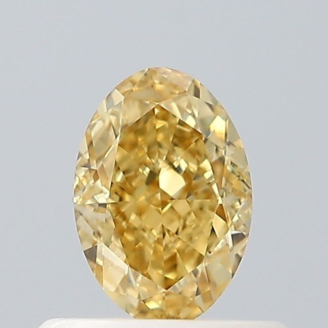 Oval Fancy Intense Yellow Lab-grown Diamond 0.52ct VVS2 loose diamond