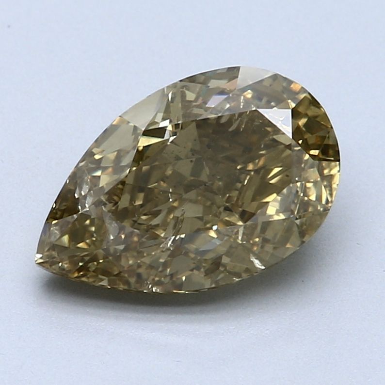 Pear Fancy Dark Yellow Natural Diamond 3.02ct I1 loose diamond