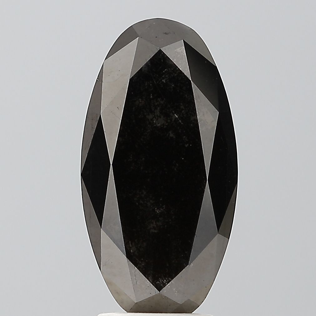 Oval Black Lab-grown Diamond 2.4ct VVS1 loose diamond