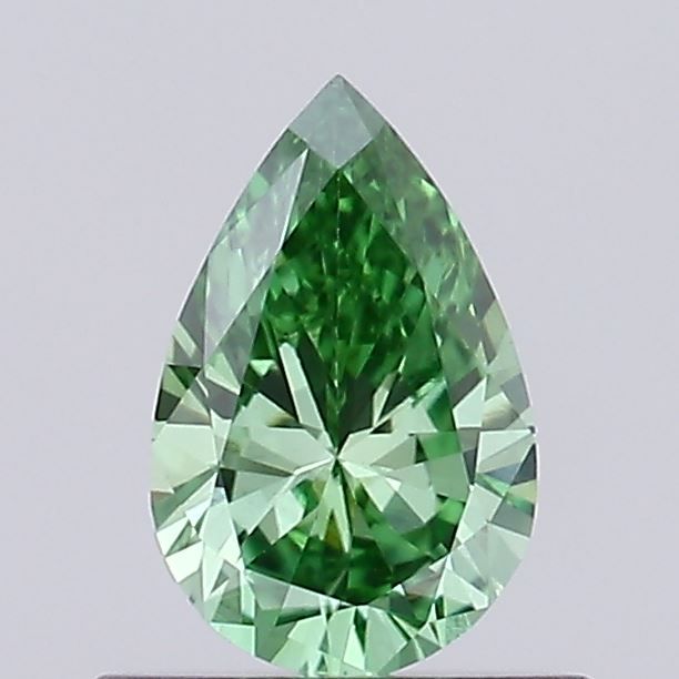 Pear Fancy Vivid Green Lab-grown Diamond 0.44ct VVS2 loose diamond