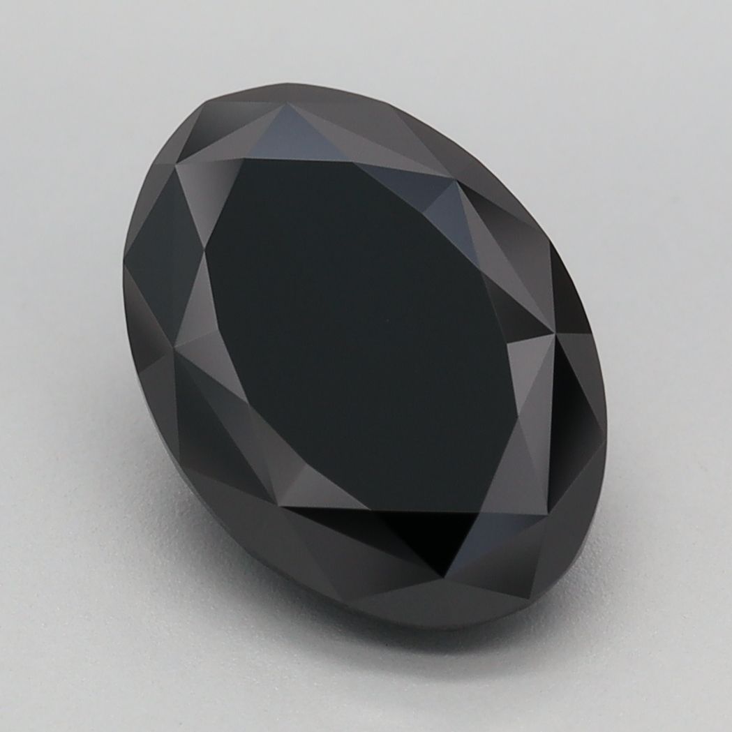 Oval Fancy Black Lab-grown Diamond 3.09ct loose diamond