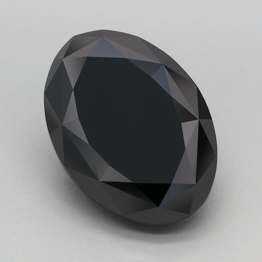 Oval Fancy Black Lab-grown Diamond 3.09ct loose diamond