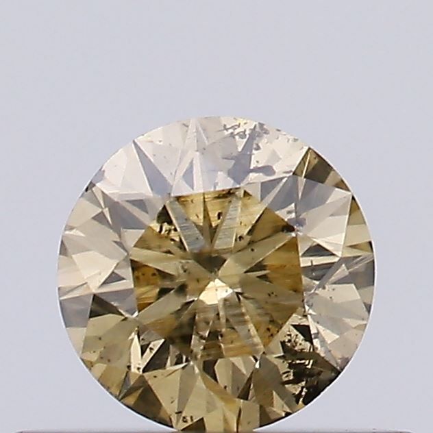 Round Fancy Light Brown Natural Diamond 0.31ct I1 loose diamond
