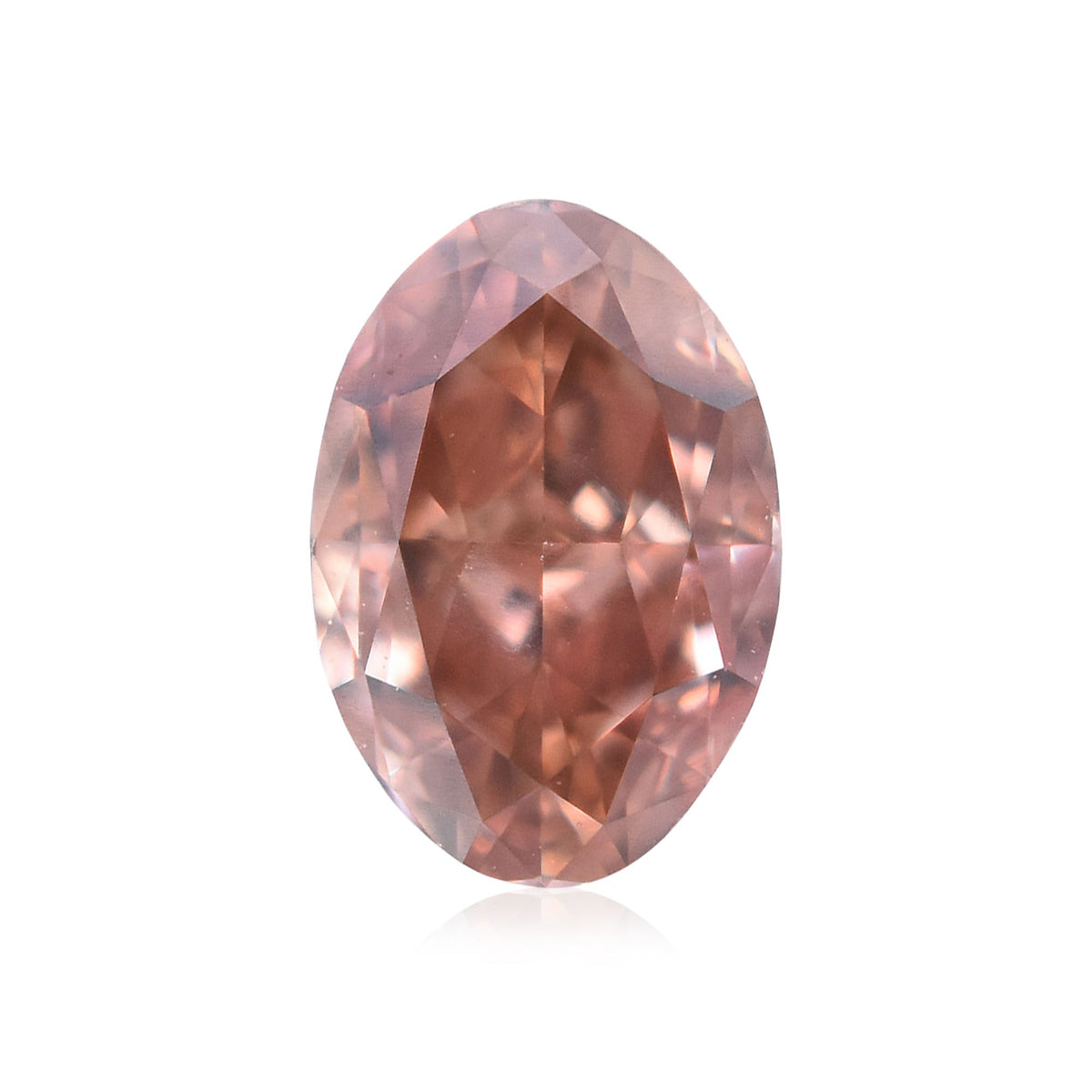 Oval Fancy Deep Orangey Pink Natural Diamond 0.26ct VS2 loose diamond