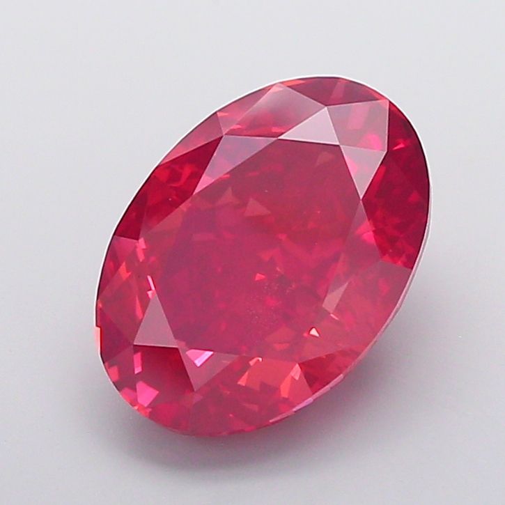 Oval Fancy Vivid Red Lab-grown Diamond 9.61ct VS2 loose diamond