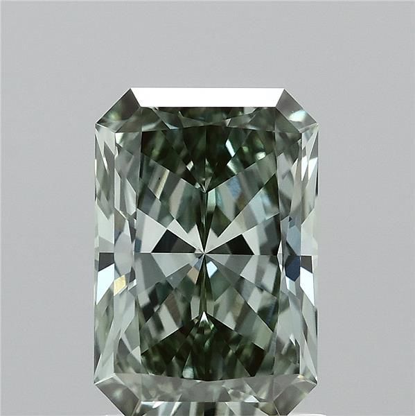Radiant Fancy Vivid Green Lab-grown Diamond 1.43ct VVS2 loose diamond