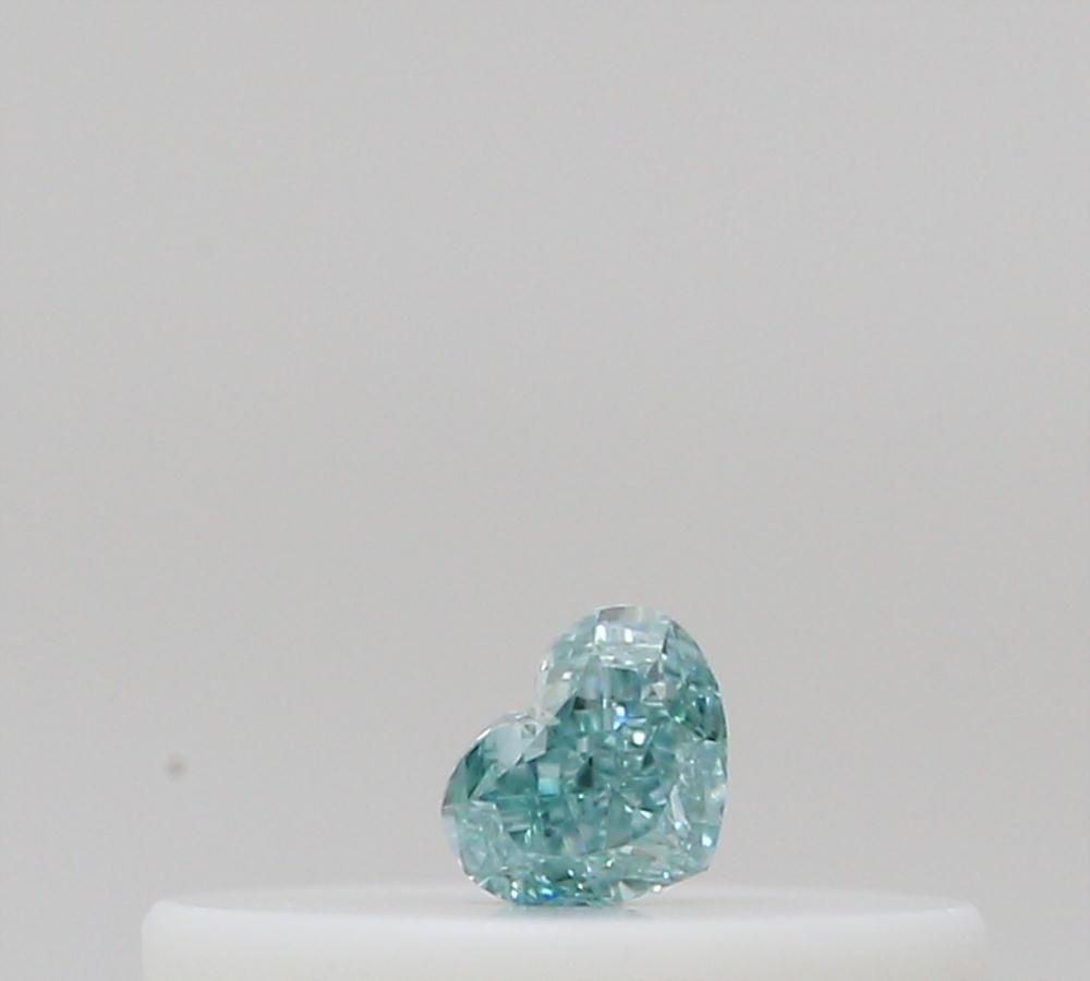 Heart Fancy Intense Blue Green Natural Diamond 0.04ct loose diamond