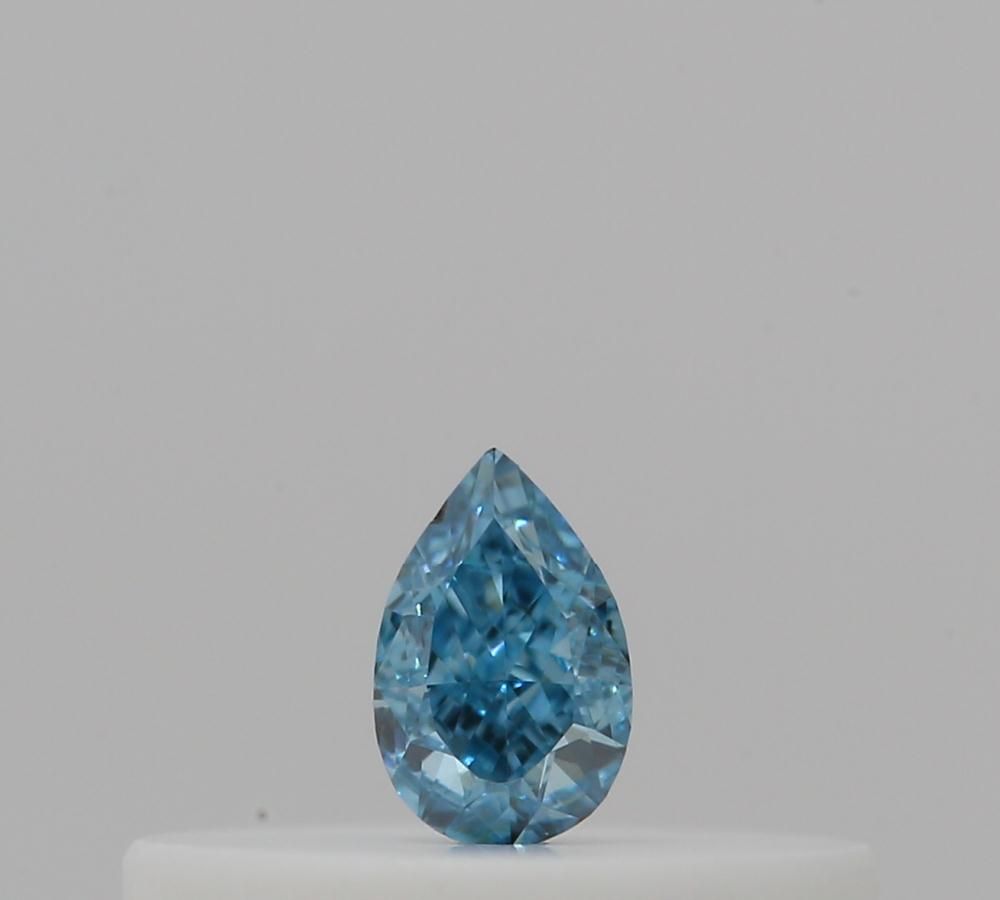 Pear Fancy Vivid Green Blue Natural Diamond 0.07ct loose diamond