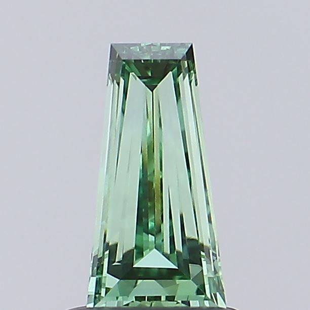 Tapered Baguette Fancy Vivid Green Lab-grown Diamond 0.75ct VVS2 loose diamond