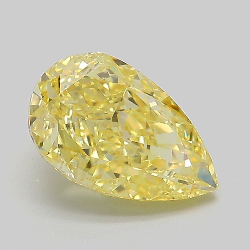 Pear Fancy Intense Yellow Lab-grown Diamond 2.05ct VS2 loose diamond