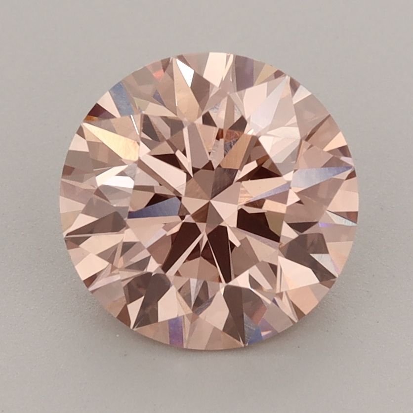 Round Fancy Pink Brown Lab-grown Diamond 2.36ct VVS2 loose diamond