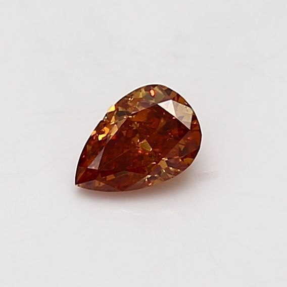 Pear Fancy Brownish Yellowish Orange Natural Diamond 0.35ct I3 loose diamond
