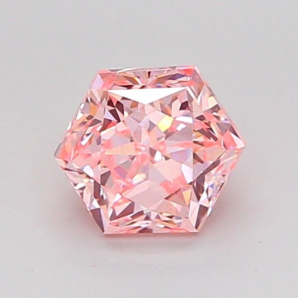Hexagonal Fancy Intense Pink Lab-grown Diamond 1.03ct VVS2 loose diamond
