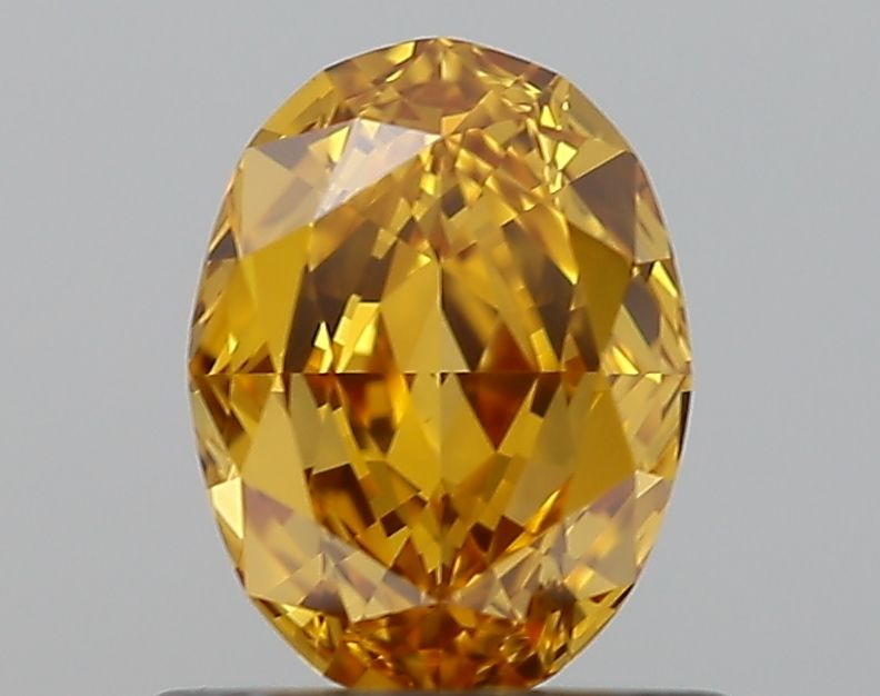 Oval Fancy Intense Yellow Orange Natural Diamond 1.01ct VS1 loose diamond