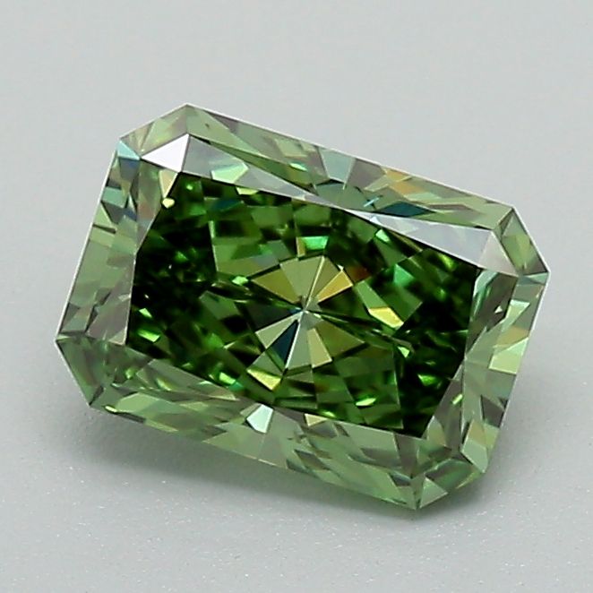 Radiant Fancy Vivid Green Lab-grown Diamond 1.03ct VVS2 loose diamond