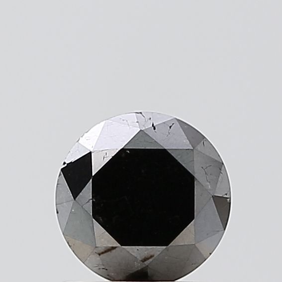 Round Fancy Black Natural Diamond 0.96ct VS2 loose diamond