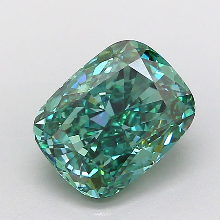 Cushion Fancy Vivid Green Lab-grown Diamond 2.02ct VVS1 loose diamond