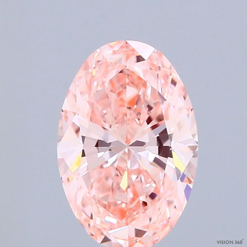 Oval Fancy Intense Pink Lab-grown Diamond 2.01ct VVS2 loose diamond