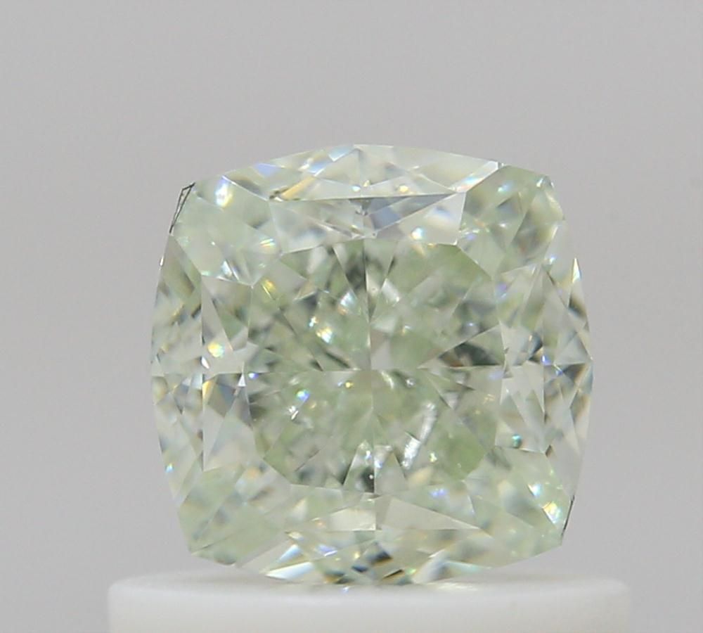 Cushion Fancy Light Green Natural Diamond 0.89ct SI1 loose diamond