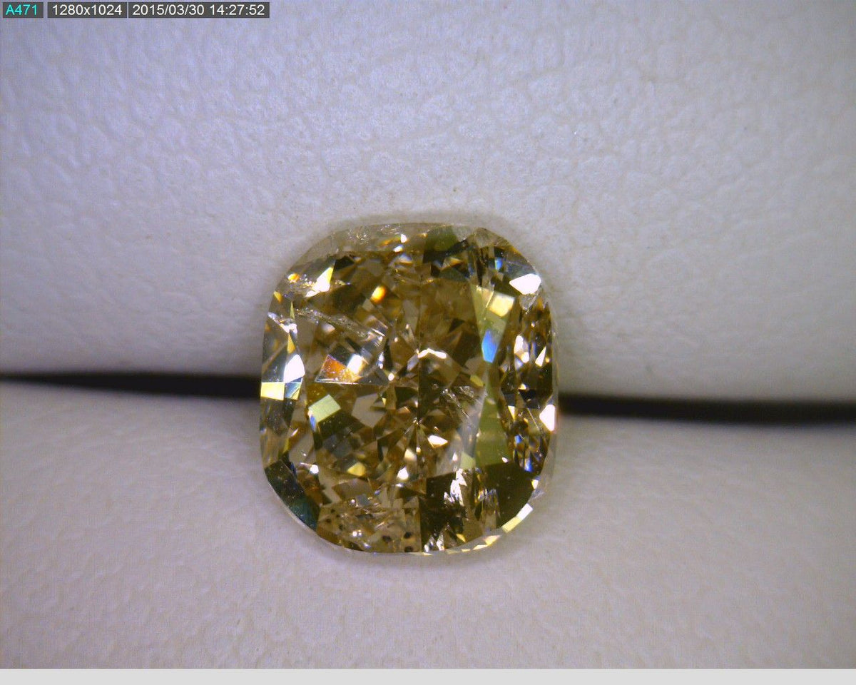 Cushion Champagne Natural Diamond 1.53ct I1 loose diamond