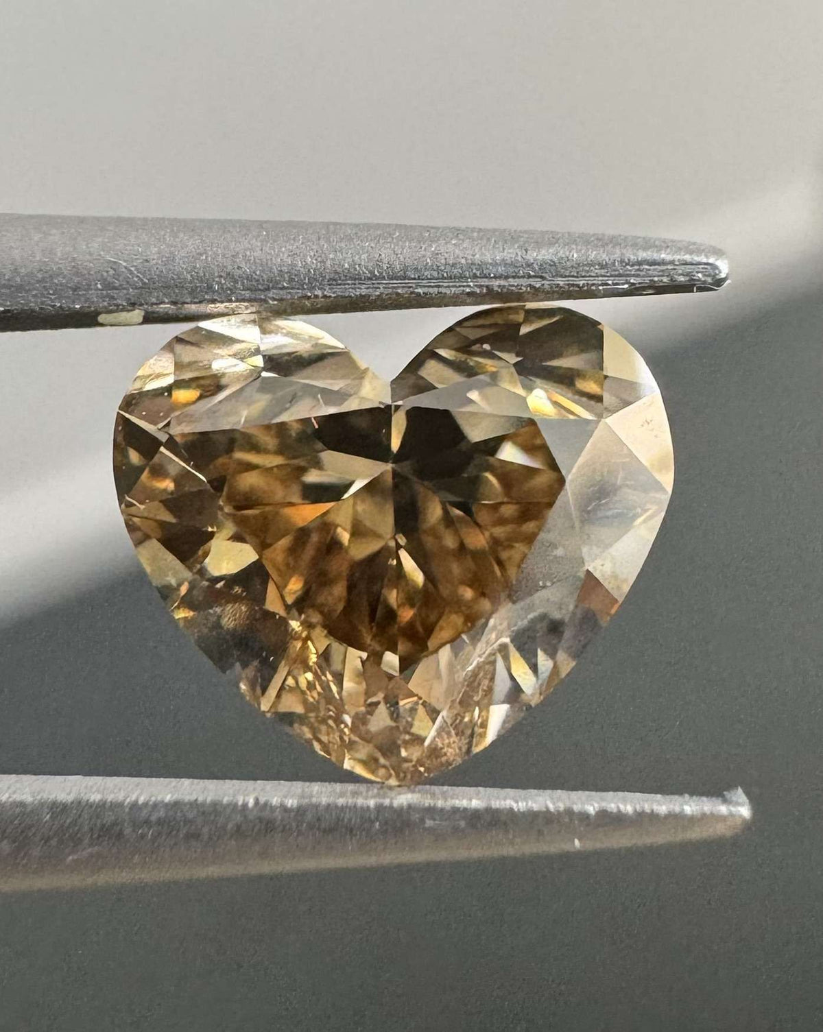 Heart Fancy Yellow Brown Natural Diamond 1.04ct VVS1 loose diamond