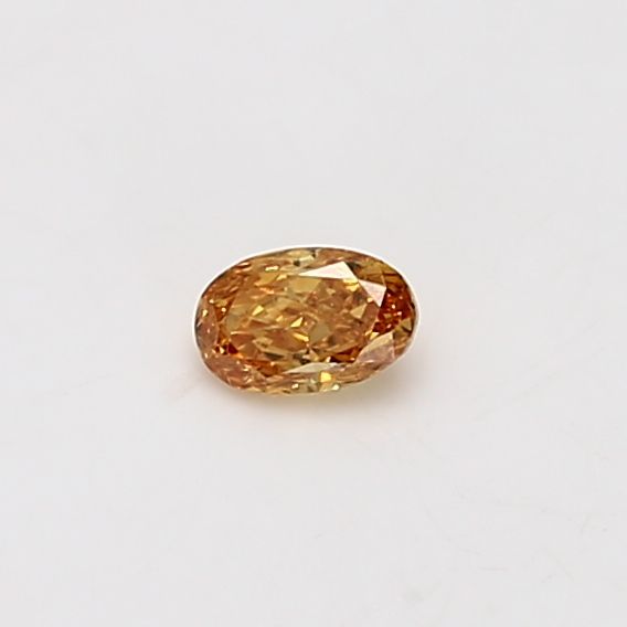Oval Fancy Vivid Yellow Orange Natural Diamond 0.15ct I1 loose diamond