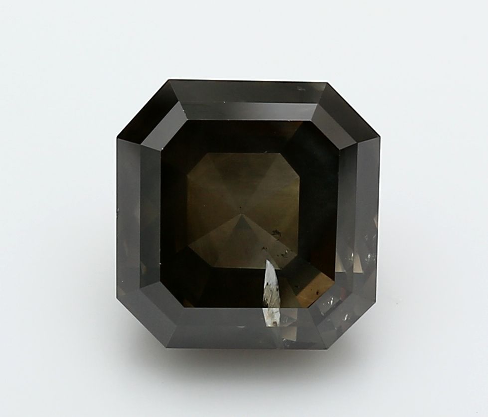 Asscher Fancy Dark Gray Natural Diamond 6.79ct I3 loose diamond