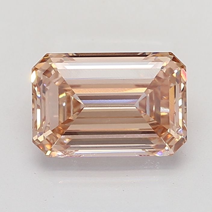 Emerald Champagne Lab-grown Diamond 4.69ct VS1 loose diamond