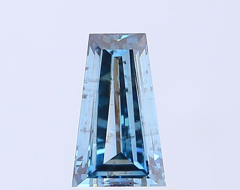 Tapered Baguette Fancy Vivid Gray Blue Lab-grown Diamond 1.47ct SI2 loose diamond