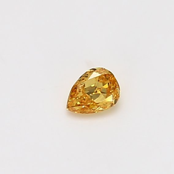 Pear Fancy Vivid Yellow Orange Natural Diamond 0.13ct VS2 loose diamond