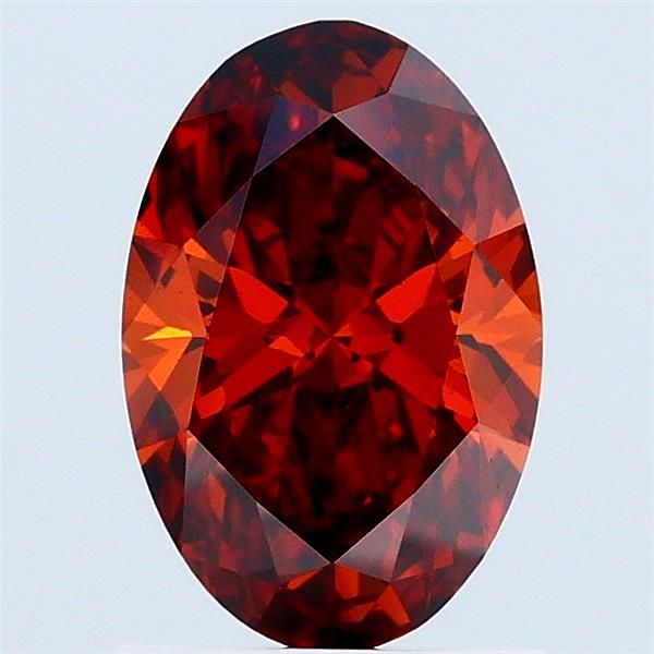 Oval Fancy Deep Orange Lab-grown Diamond 1.17ct VS1 loose diamond
