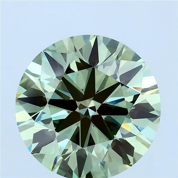 Round Fancy Vivid Green Lab-grown Diamond 3.22ct VS1 loose diamond