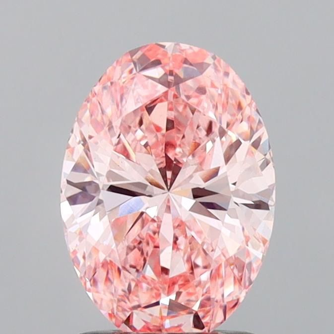 Oval Fancy Intense Pink Lab-grown Diamond 1.53ct VS1 loose diamond