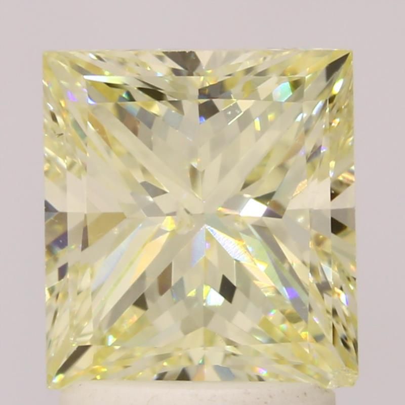 Princess Fancy Light Yellow Natural Diamond 1.88ct SI2 loose diamond