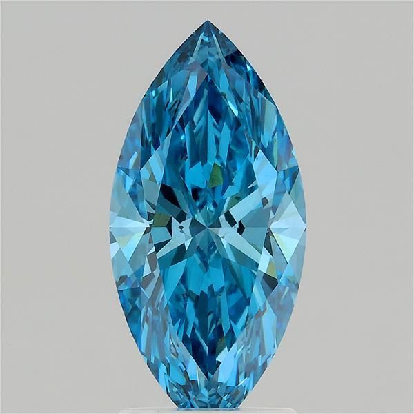 Marquise Fancy Vivid Blue Lab-grown Diamond 2.07ct VS1 loose diamond