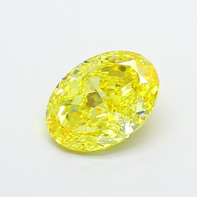 Oval Fancy Vivid Yellow Lab-grown Diamond 1.38ct VVS2 loose diamond