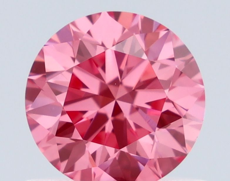 Round Fancy Vivid Pink Natural Diamond 0.64ct VS2 loose diamond