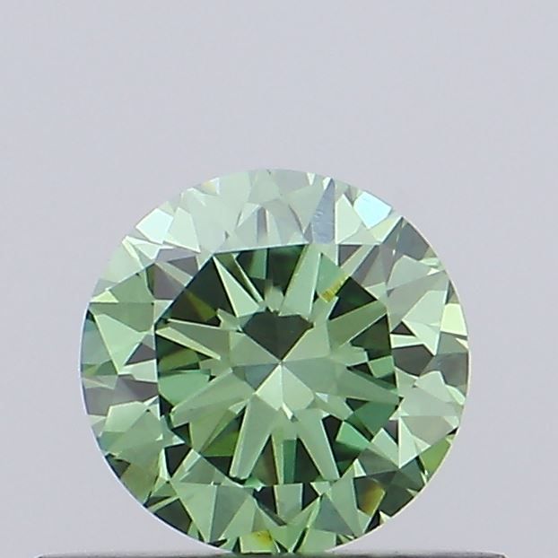 Round Fancy Vivid Green Lab-grown Diamond 0.47ct VVS2 loose diamond
