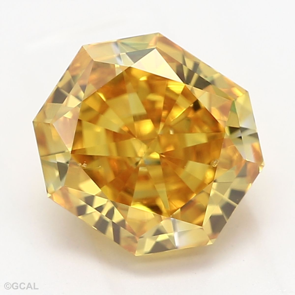 Octagonal Fancy Vivid Yellow Lab-grown Diamond 1.33ct SI1 loose diamond