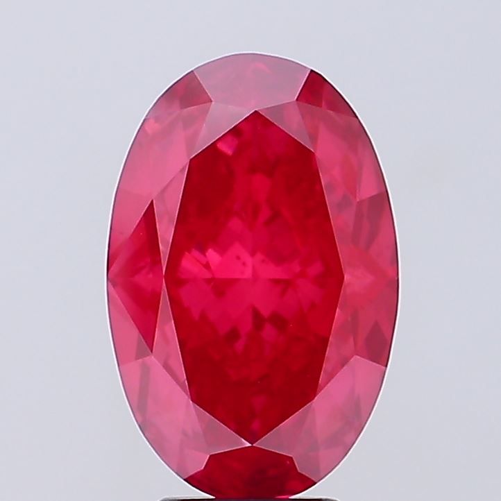 Oval Fancy Vivid Red Lab-grown Diamond 6.62ct VS1 loose diamond