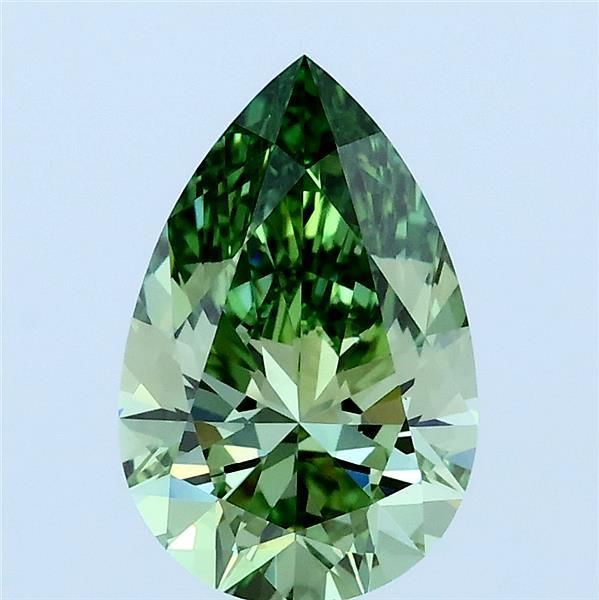 Pear Fancy Vivid Green Lab-grown Diamond 1.61ct VVS2 loose diamond