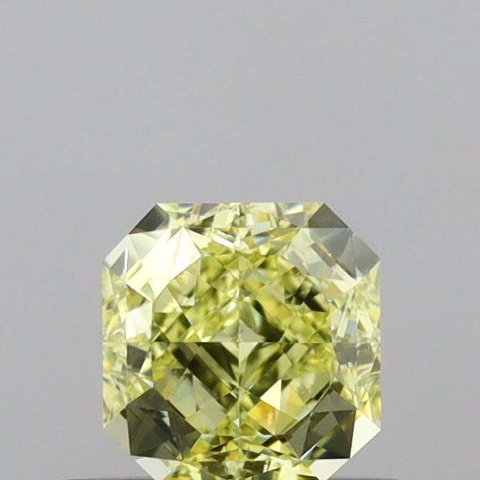 Square Radiant Fancy Yellow Natural Diamond 0.63ct VS2 loose diamond