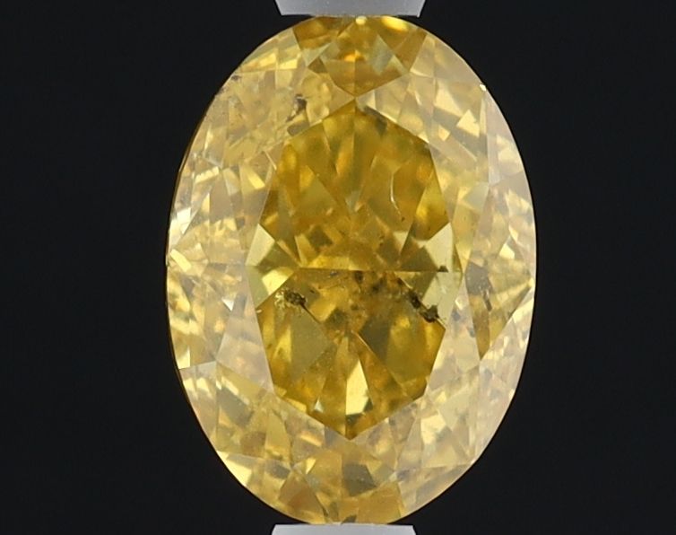 Oval Fancy Brownish Orangey Yellow Natural Diamond 1.01ct SI2 loose diamond