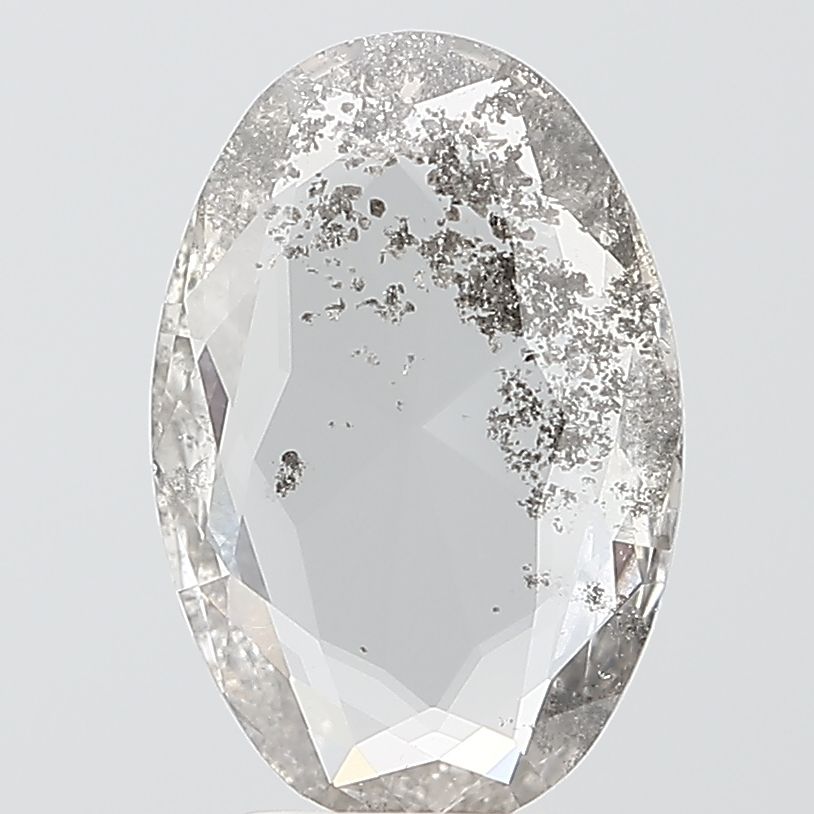 Oval Salt And Pepper Lab-grown Diamond 1.47ct I2 loose diamond