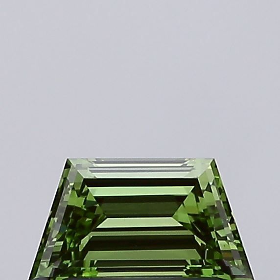 Trapezoid Fancy Vivid Green Lab-grown Diamond 0.71ct VVS2 loose diamond