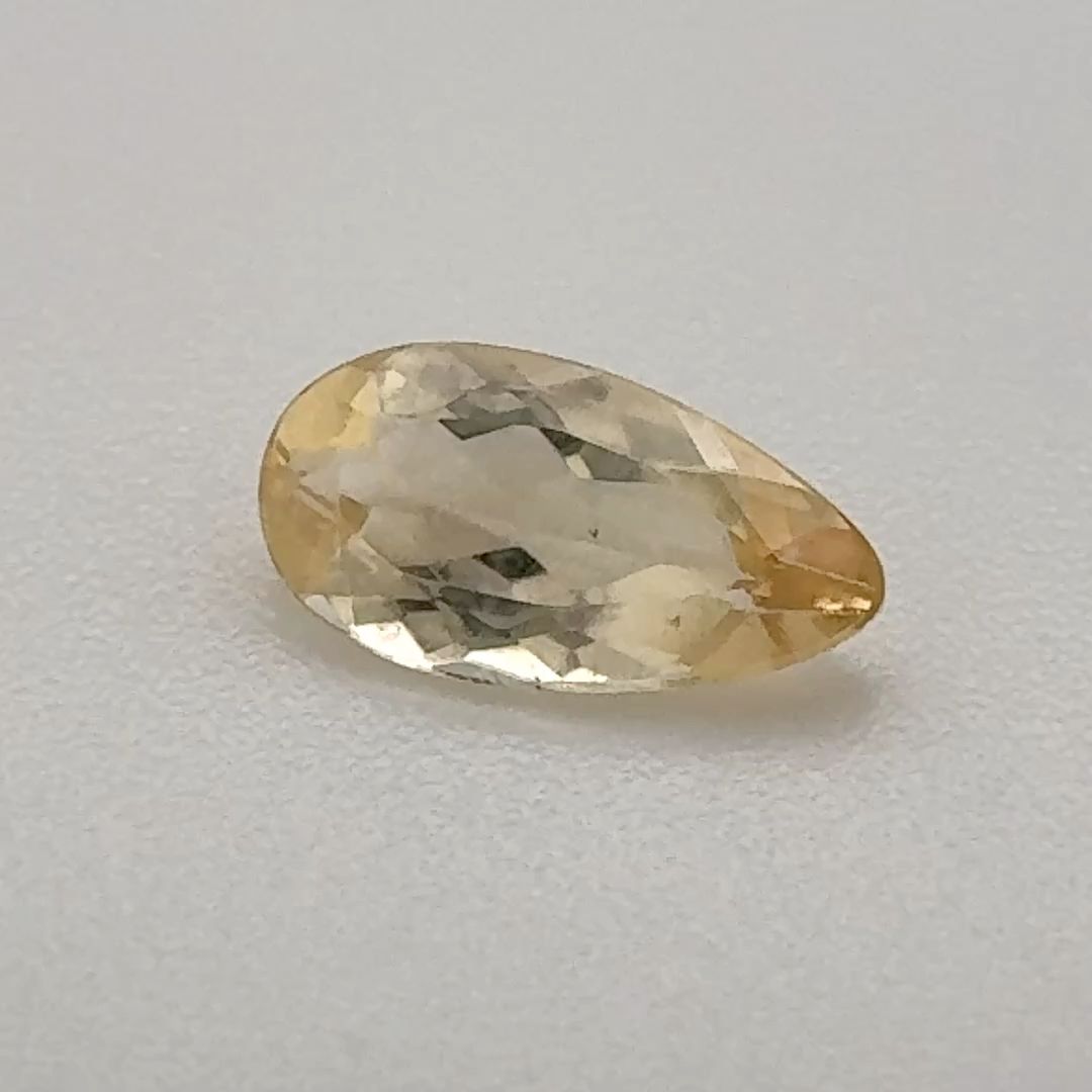 Pear Yellow Topaz 0.575ct loose gemstone
