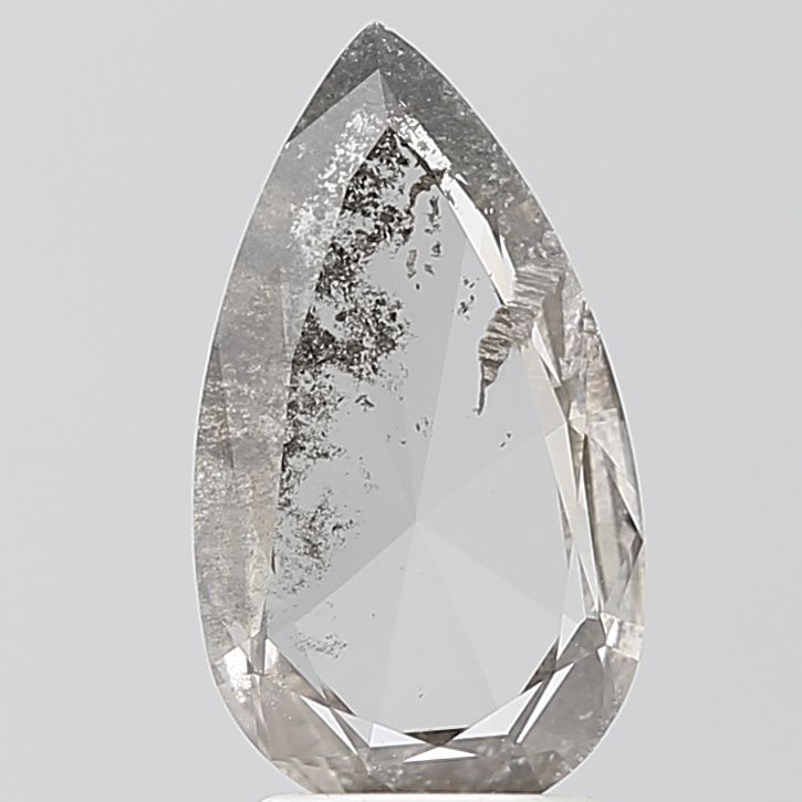 Pear Salt And Pepper Lab-grown Diamond 1.58ct I2 loose diamond